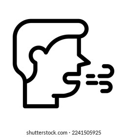 breathe line icon illustration vector graphic