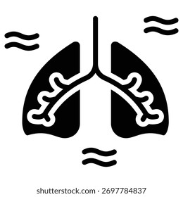 Icono de Web de respiración en estilo audaz