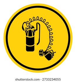 Símbolo do aparelho de respiração, Ilustração vetorial, Isolar no fundo branco Label.EPS10