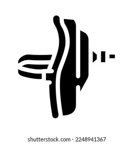 breathing barrier first aid glyph icon vector. breathing barrier first aid sign. isolated symbol illustration