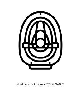 vector de icono de línea de ayuda inicial de barrera respiratoria. señal de primeros auxilios de la barrera respiratoria. símbolo de contorno aislado ilustración negra
