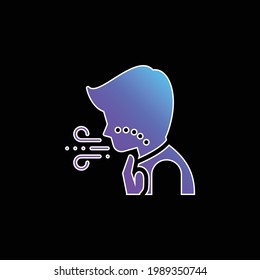 Breathing blue gradient vector icon