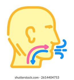 breathing exercise arrows recovery wellness color icon vector. breathing exercise arrows recovery wellness sign. isolated symbol illustration