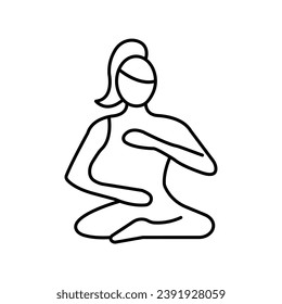 breathing exercises, breathwork, icon  isolated on white background vector illustration Pixel perfect

