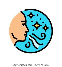 breathing exercises mental health color icon vector. breathing exercises mental health sign. isolated symbol illustration