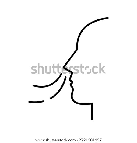 Breathing icon. Breath difficulties sign. Respiration problems symbol. vector illustration.
