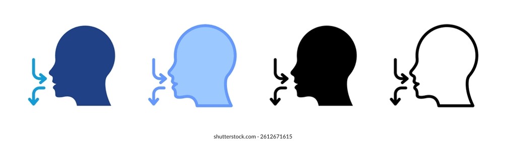 Breathing icon set multiple style collection