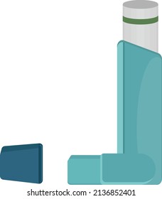 Ateminhalator, Illustration, Vektorgrafik auf weißem Hintergrund.