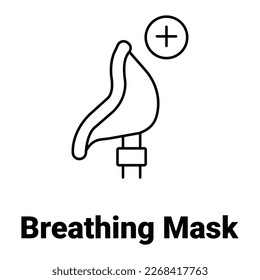 Breathing mask Vector Icon easily modify

