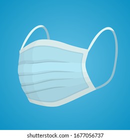 Breathing medical respiratory mask. Hospital or pollution protect face masking. Good help COVID-19 (coronavirus).