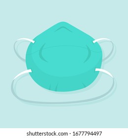 Breathing medical respiratory mask. Hospital or pollution protect face masking. Good help COVID-19 (coronavirus).