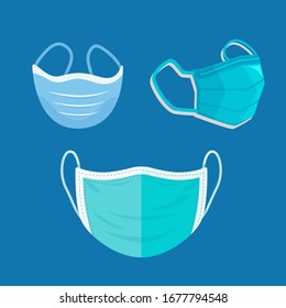 Breathing medical respiratory mask. Hospital or pollution protect face masking. Good help COVID-19 (coronavirus).