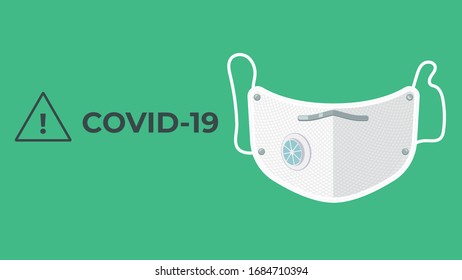 breathing medical respiratory mask. Hospital or pollution protect face masking.