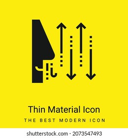 Breathing minimal bright yellow material icon