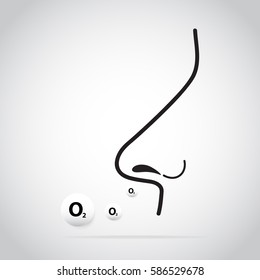 Breathing with oxygen icon