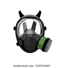 breathing respirator mask cartoon. breathing respirator mask sign. isolated symbol vector illustration