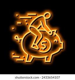 breathing room financial freedom money neon light sign vector. breathing room financial freedom money illustration