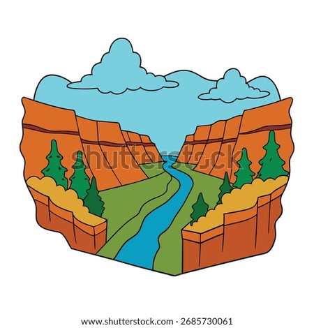 A breathtaking canyon nature background featuring towering cliffs, winding valleys, and rugged rock formations, capturing the beauty and serenity of the wild outdoors.
