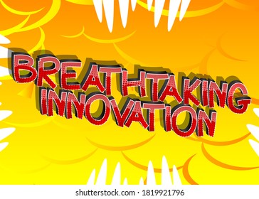 Atemberaubende Cartoons im Stil von Innovation Comic auf abstraktem Comichintergrund.