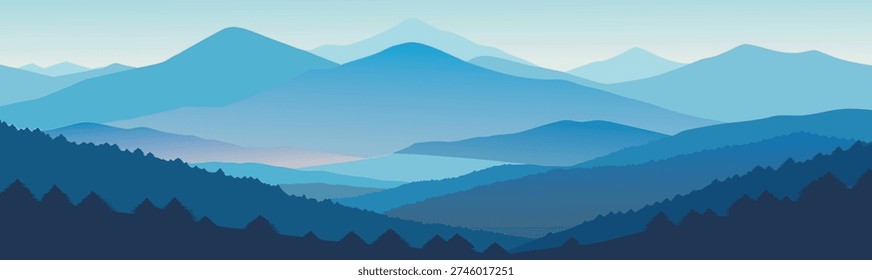 breathtaking landscape showcasing mountains partially hidden