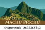 A breathtaking view of Machu Picchu surrounded by the towering Andes Mountains, with the early morning sun casting a soft glow over the ancient Inca city