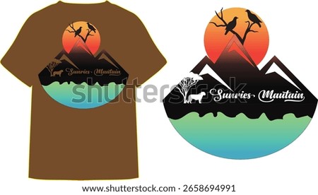 A breathtaking view of the sunrise casting golden light over a majestic mountain range, with soft clouds glowing and peaks bathed in warm hues of orange and pink."