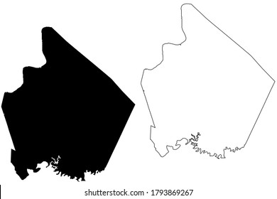 Breckinridge County, Kentucky (U.S. county, United States of America, USA, U.S., US) map vector illustration, scribble sketch Breckinridge map