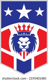 Bred Stargazer Crown Lion Logo vector