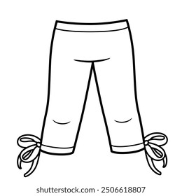 Breeches with bow ties at the bottom. Image produced without the use of any form of AI software at any stage.