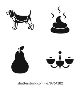 Breed, Cooking and or web icon in black style.cleanliness, lighting icons in set collection.