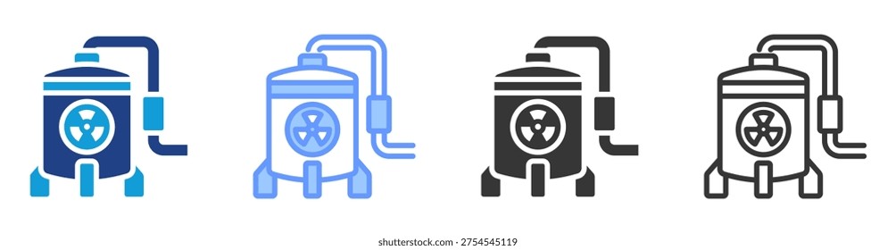 Breeder Reactor icon set multiple style collection
