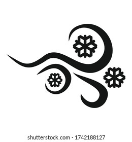 Breeze blizzard icon. Simple illustration of breeze blizzard vector icon for web design isolated on white background