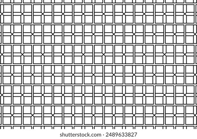 Breeze block pattern, concrete breeze block repeating abstract background, simple geometric pattern, vector illustration for fabric, wrapping and wallpaper