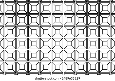 Breeze block pattern, concrete breeze block repeating abstract background, simple geometric pattern, vector illustration for fabric, wrapping and wallpaper