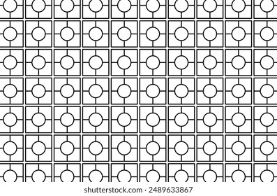 Breeze block pattern, concrete breeze block repeating abstract background, simple geometric pattern, vector illustration for fabric, wrapping and wallpaper