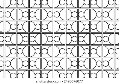 Breeze block pattern, concrete breeze block repeating abstract background, simple geometric pattern, vector illustration for fabric, wrapping and wallpaper