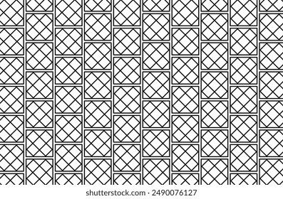 Breeze block pattern, concrete breeze block repeating abstract background, simple geometric pattern, vector illustration for fabric, wrapping and wallpaper