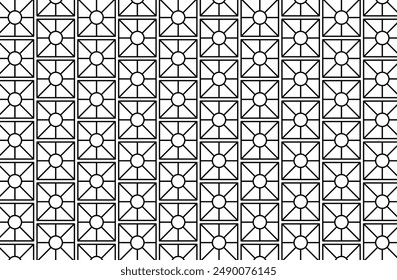 Breeze block pattern, concrete breeze block repeating abstract background, simple geometric pattern, vector illustration for fabric, wrapping and wallpaper