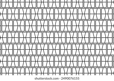 Breeze block pattern, concrete breeze block repeating abstract background, simple geometric pattern, vector illustration for fabric, wrapping and wallpaper