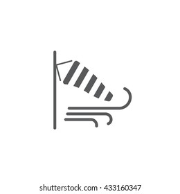 breeze icon vector, weather logo illustration, forecast pictogram isolated on white