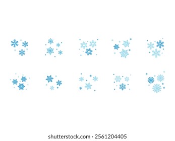 Breeze Snowflake Design Element Set