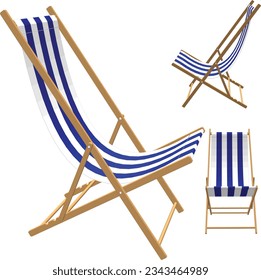 Breezy Beachside - Fabric Chair Vector Illustration