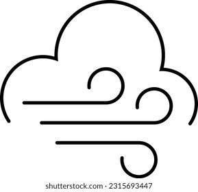 breezy cloud cloudy pour rain Glyph
