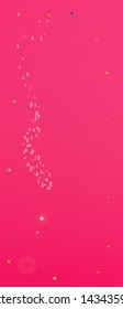 Breezy space and signs confetti. Background modern. Liquid colorific illustration. A Ultra Wide portrait themed background illustration. Colorful net abstraction. Magenta color theme.