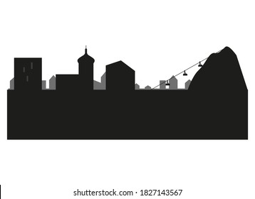 Bregenz city skyline in Austria. 