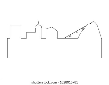Bregenz city skyline in Austria. 