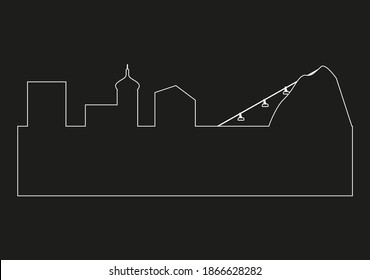 Bregenz city skyline in Austria. 