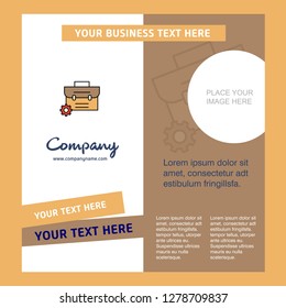 Breifcase  Company Brochure Template. Vector Busienss Template