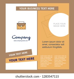 Breifcase Company Brochure Template. Vector Busienss Template