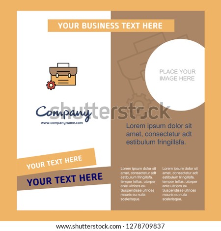 Breifcase  Company Brochure Template. Vector Busienss Template